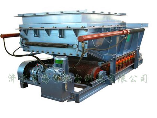 它將帶式（甲帶）給料機的手動檢修閘門改為電動、液動或氣動控制閥門，增大了閘門推力